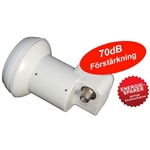 Megasat High Gain Single LNB 0.1dB Signal gain 70dB