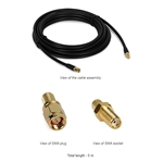 SMA Plug to SMA Socket Cable (5m)