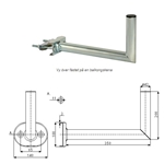 L Fäste med klammer 350 x250 x50